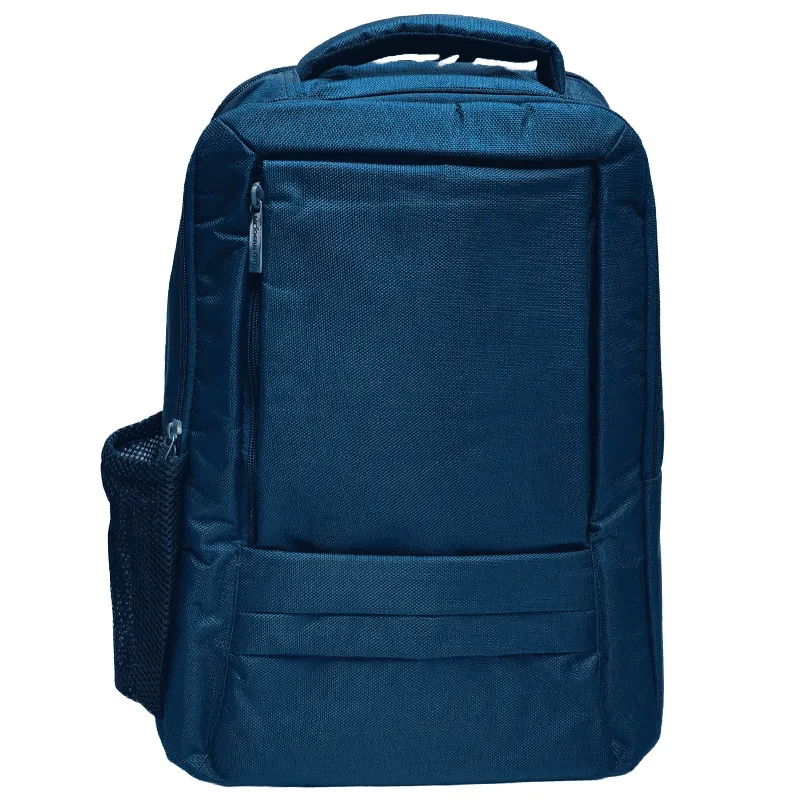 Navy Blue Laptop Business Backpack for bulk corporate gifting and events.