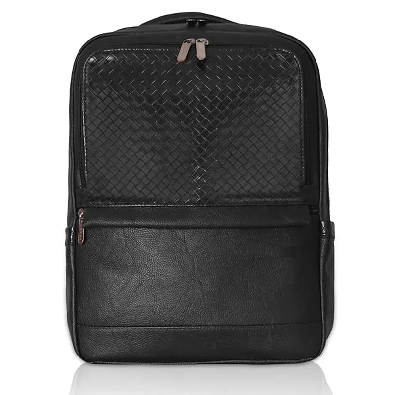 Premium leather finish laptop backpack for corporate bulk orders