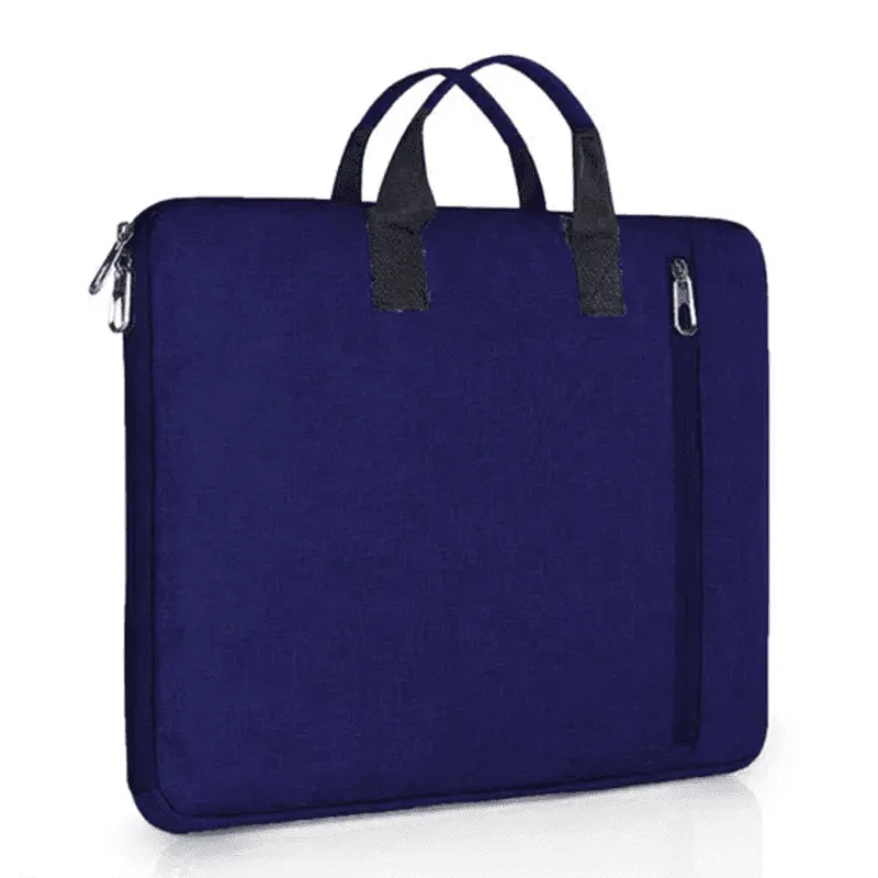 Corporate laptop sleeves supplier premium padded laptop sleeve with handle and front zipper pocket for business branding and employee gifting