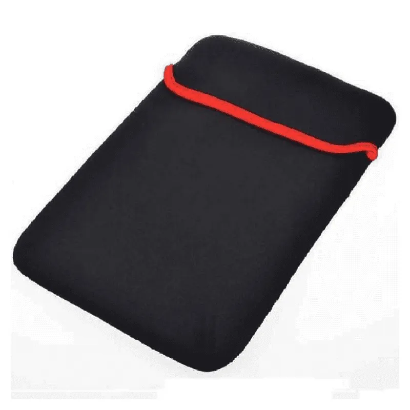 Neoprene laptop sleeve bulk black soft laptop sleeve with elastic flap closure for corporate gifting and promotional branding