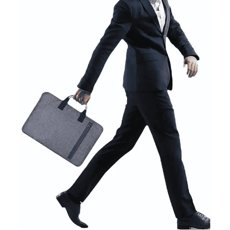 Corporate laptop sleeves supplier premium padded laptop sleeve with handle and front zipper pocket for business branding and employee gifting