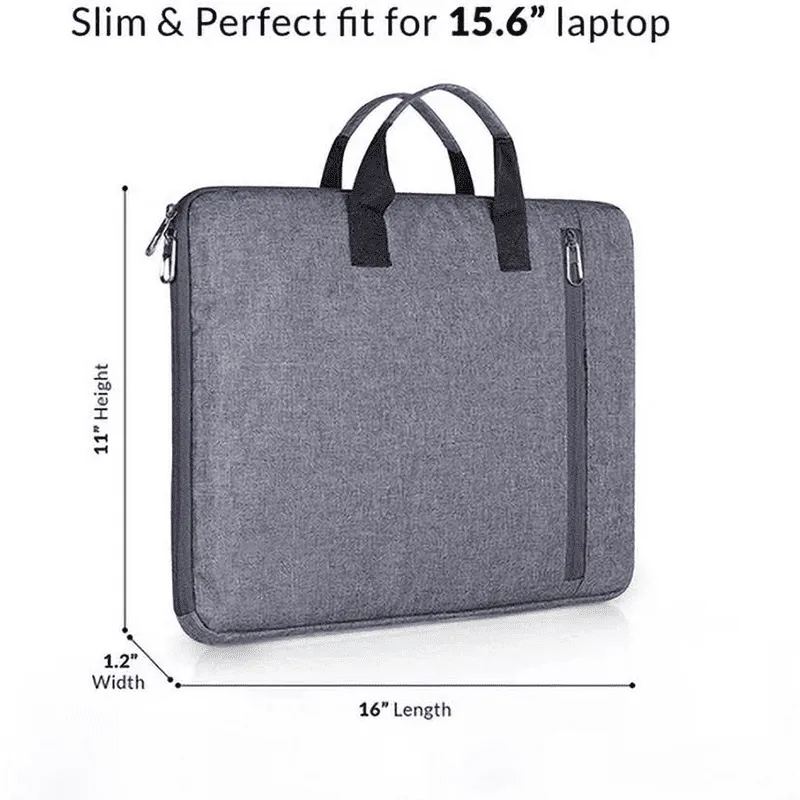 Corporate laptop sleeves supplier premium padded laptop sleeve with handle and front zipper pocket for business branding and employee gifting