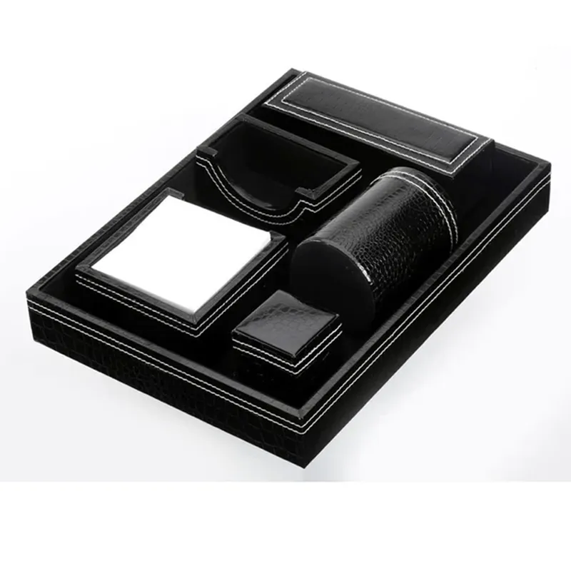 Leather desk organizer executive office table organizer for bulk corporate gifting in events, promotions, employee gifting