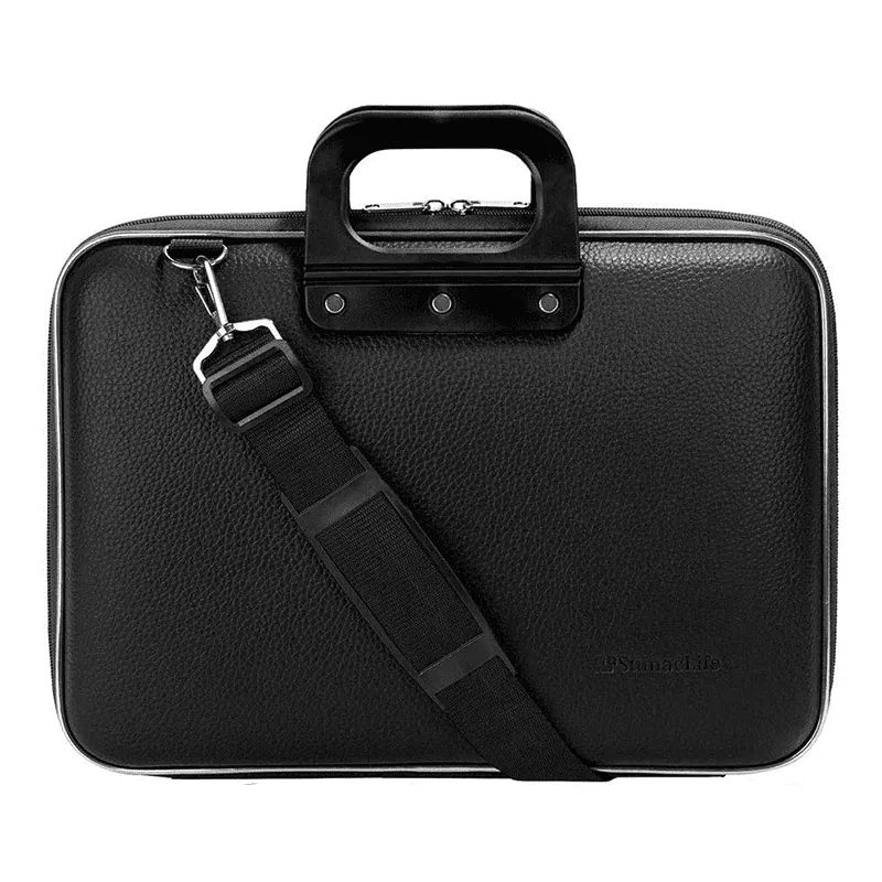 Promotional laptop sleeves supplier executive laptop sleeve with shoulder strap and organizer pockets for corporate gifting and branding