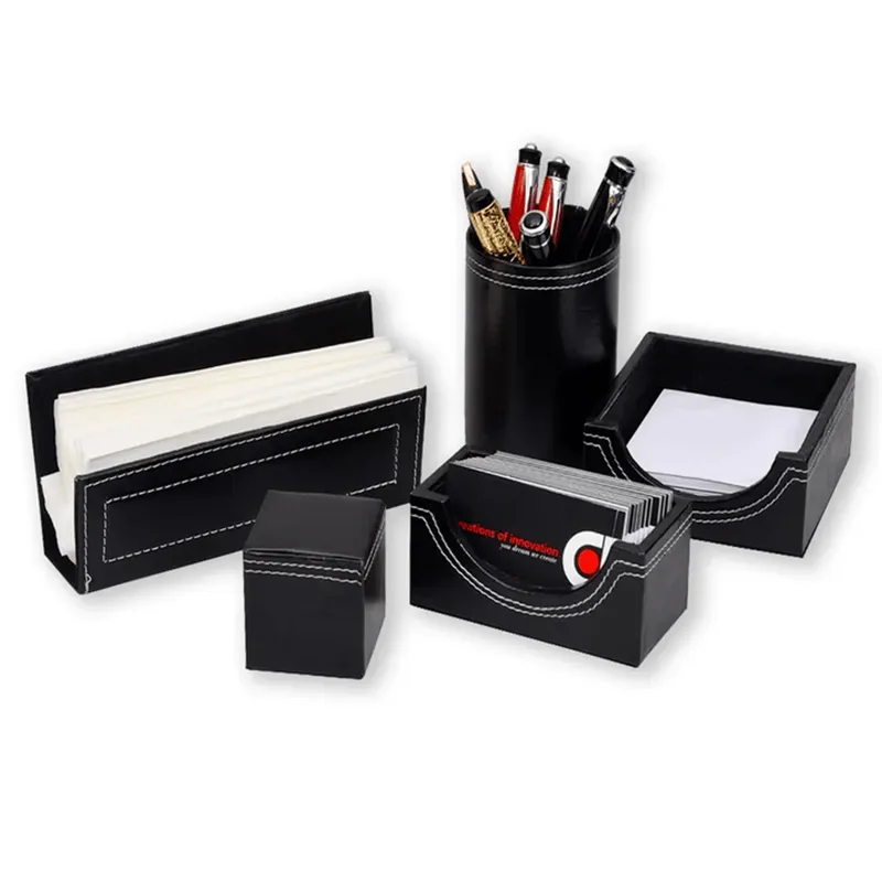 Leather desk organizer executive office table organizer for bulk corporate gifting in events, promotions, employee gifting
