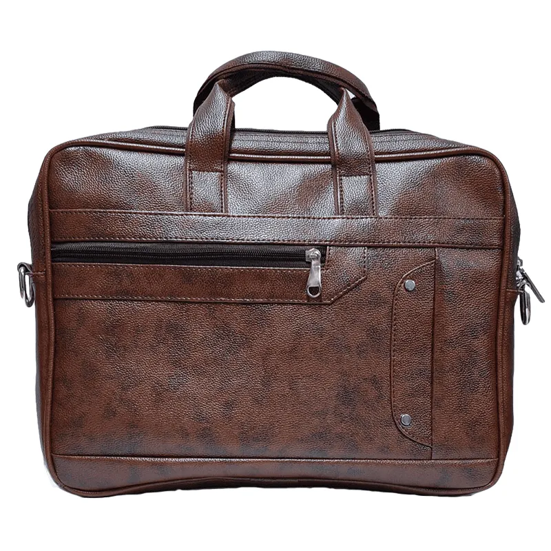 Brown corporate laptop bag for bulk orders in events and promotions by laptop bag supplier Mumbai