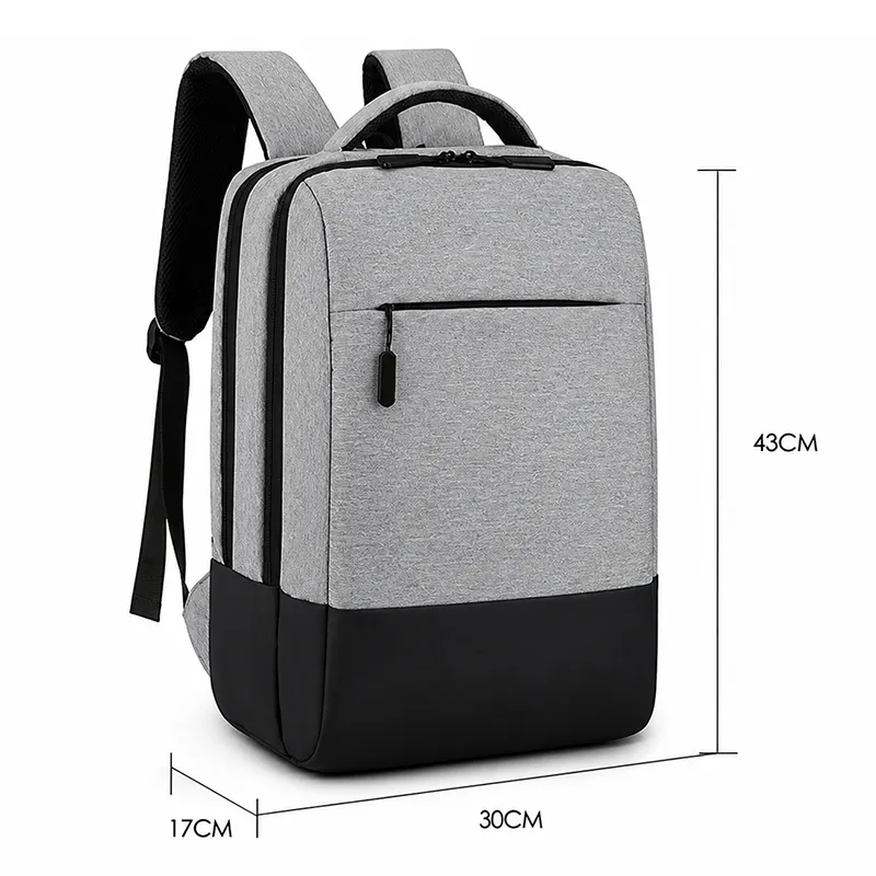 Premium grey laptop backpack manufacturer India with USB charging for bulk corporate gifting in events, promotions, IT tech companies & Businesses