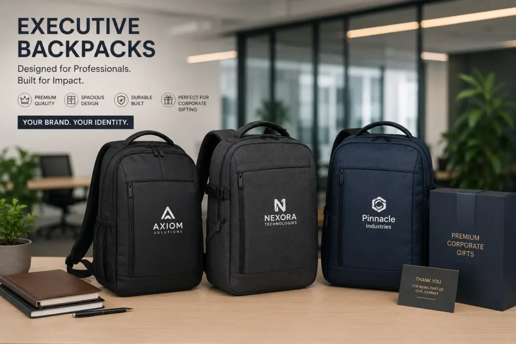 Corporate backpack manufacturer in India offering customized backpacks in bulk