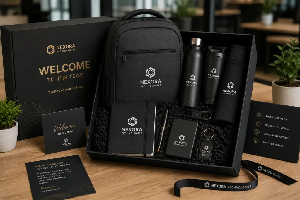 Premium employee welcome kit packaging ideas